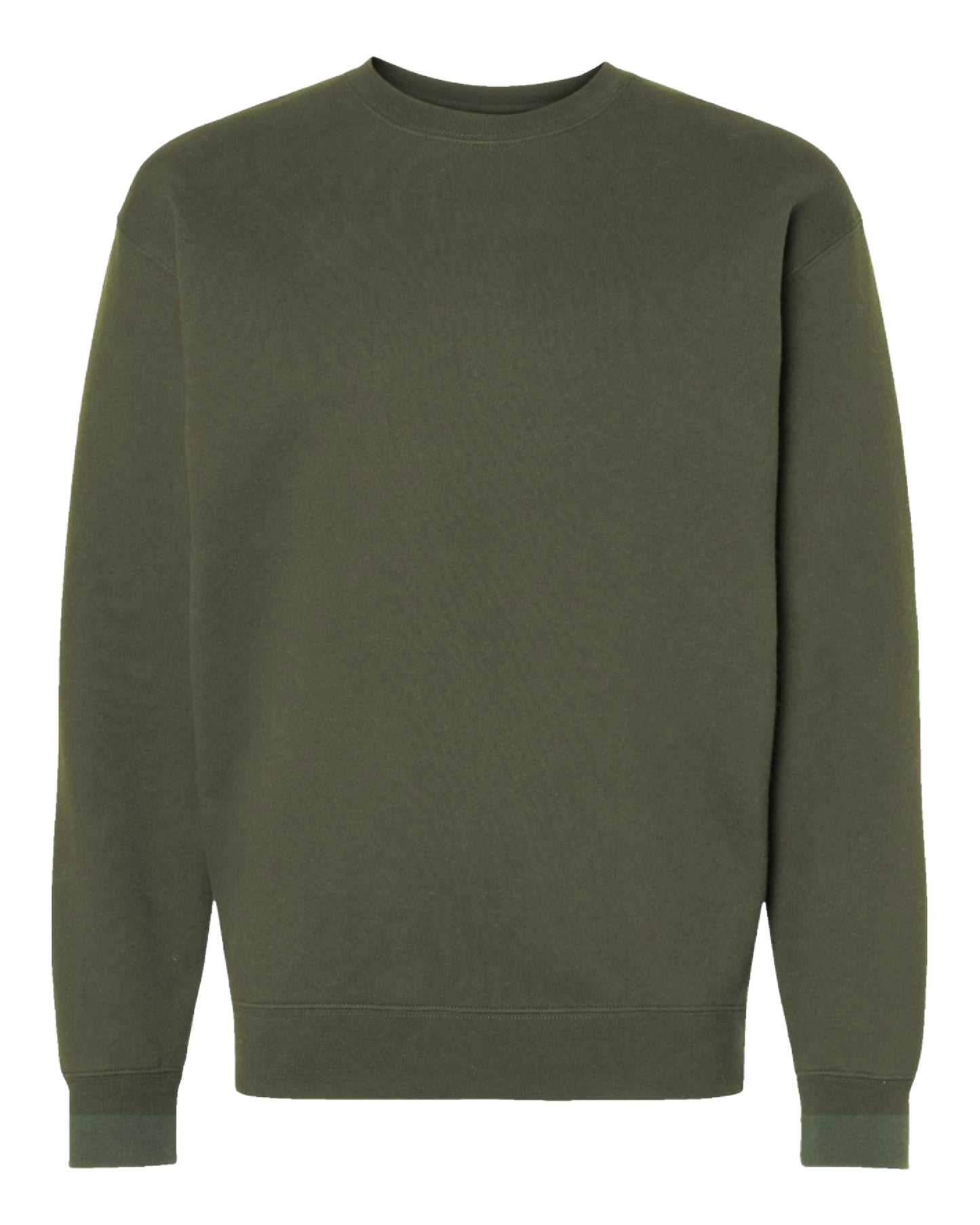 VERDE MILITAR, SUDADERA CUELLO REDONDO