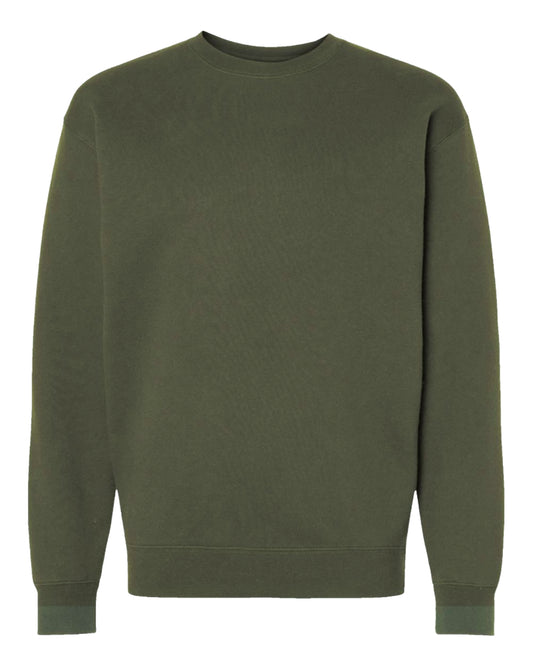 VERDE MILITAR, SUDADERA CUELLO REDONDO